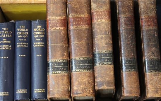 Two boxes of leather and cloth bound books